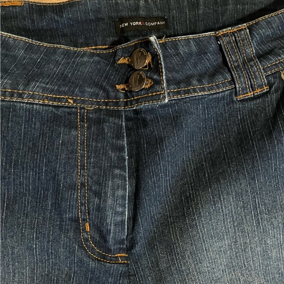 New York & company Bermuda jean shorts buttons pockets Y2K women’s 10 - Picture 2 of 8